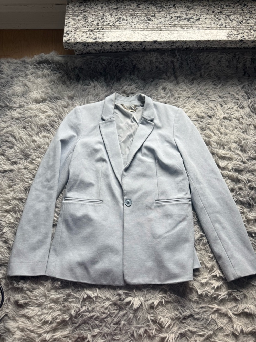 Light Blue Women's Single-Button Blazer